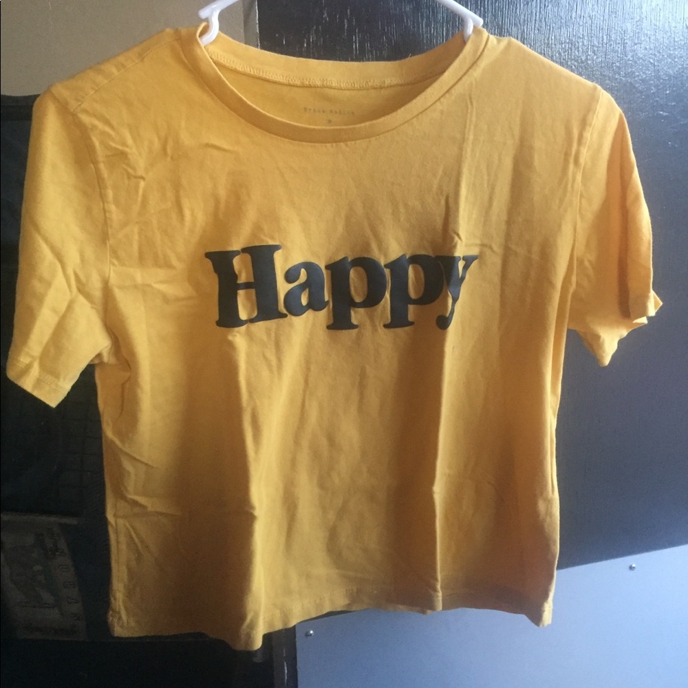 Yellow crop top